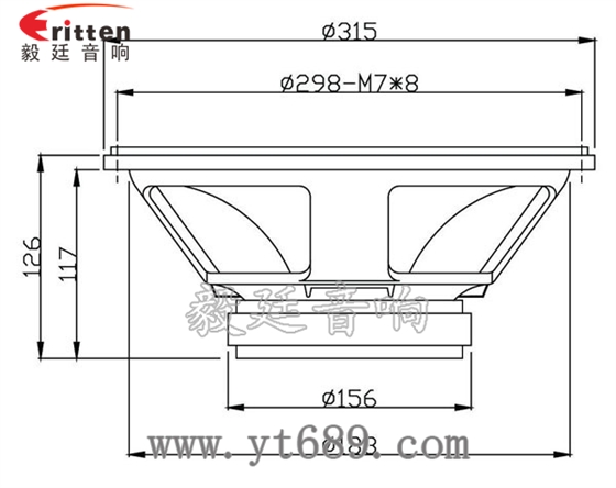 12寸專業(yè)舞臺低音喇叭成品圖
