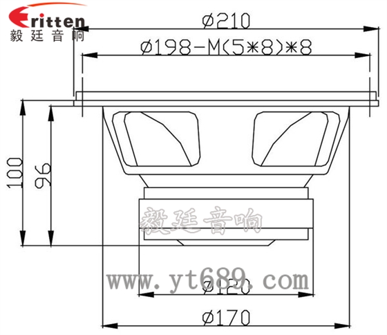 8寸舞臺低音喇叭成品圖