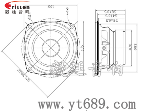 4寸多媒體重低音喇叭成品圖