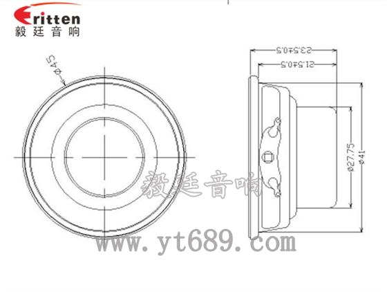 45mm4歐8瓦小喇叭成品圖