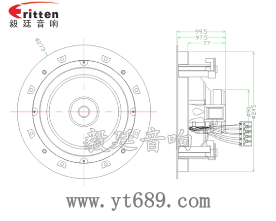 8寸25芯20瓦天花全頻喇叭成品圖 8寸25芯20瓦天花全頻喇叭成品圖