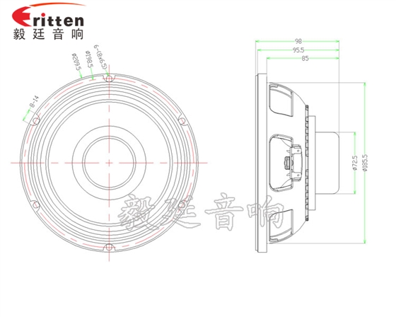 8寸中低音舞臺音箱喇叭廠家成品圖 8''中低音舞臺音箱喇叭廠家成品圖