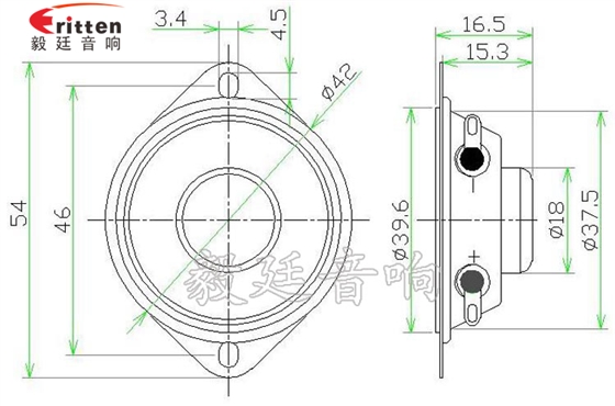 42mm12W藍牙音箱喇叭成品圖