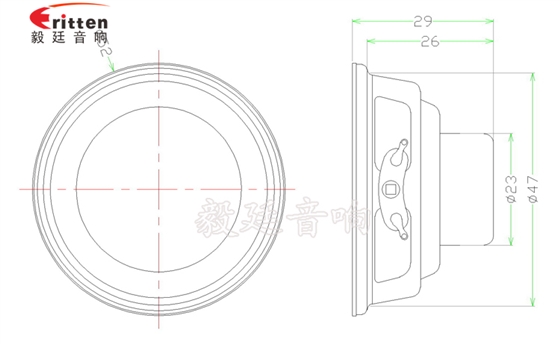 5W20芯52mm藍牙音箱喇叭成品圖