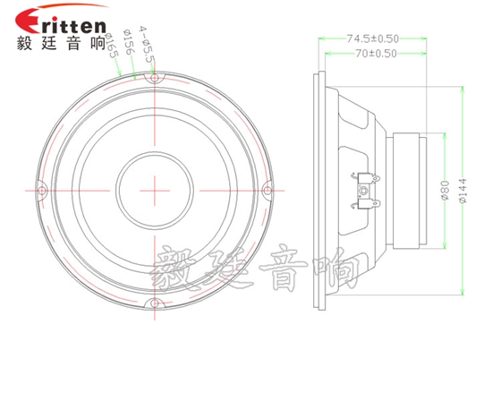 6.5寸4歐40WHIFI音箱喇叭成品圖