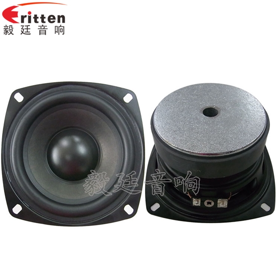 105mm25WHiFi音箱中低音喇叭正反面 4寸10w全頻多媒體音箱喇叭正反面